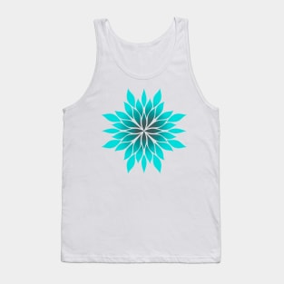 aqua floral symmetrical pattern Tank Top